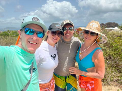 Dr. Kenkel celebrates his 60th birthday with his wife Suzanne and two children, Matt and Ashley