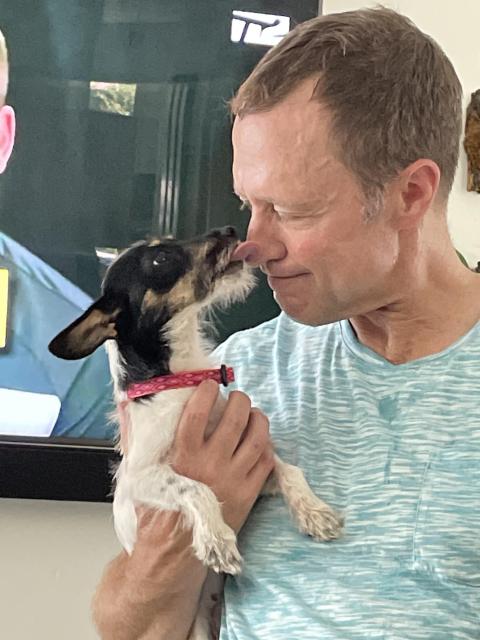 Dr. Jeff Kenkel and his furry friend