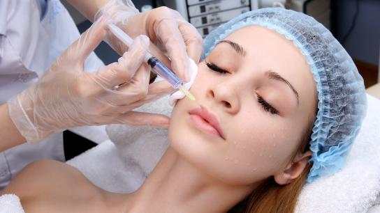 Woman getting dermal filler